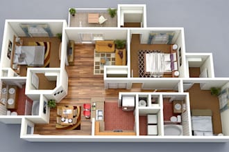 design a professional 2d floor plan for your house, and 2d house plans