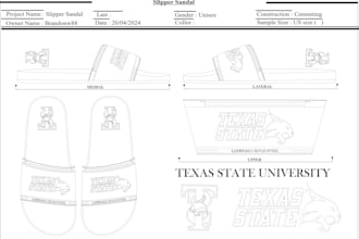 do create unique footwear and sandals design for you