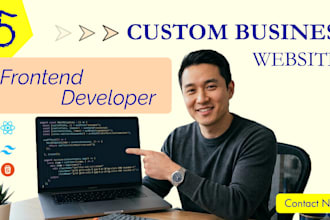 be your front end web developer in react js and next js