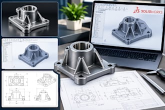 do 3d product rendering, solid works, cad design ,technical drawing