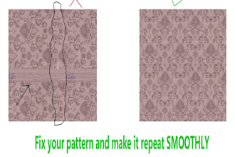 create seamless pattern designs for fabric, textile and products