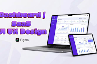 design a modern saas dashboard UI UX in figma