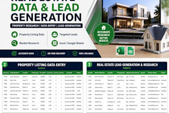 provide real estate lead generation and property market research