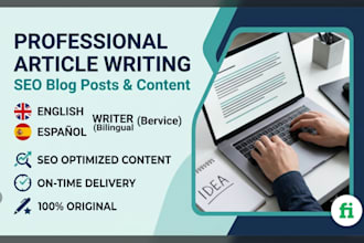 rite articles and blog posts in english or spanish