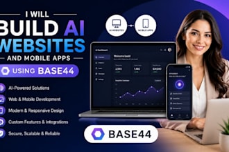 build ai websites and mobile apps using base44 for 24hrs