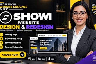 design and customize showit, hostinger and wordpress website