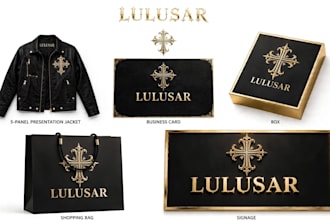 design luxury 3d logo and brand identity with mockup