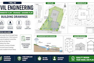drainage plan, site plan, grading, building plan, stormwater management control