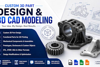 design custom parts for 3d printing and prototyping
