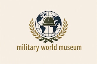 create military world museum logo for you in one day