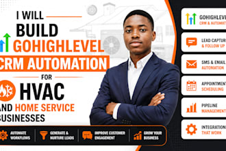 build gohighlevel CRM automation for hvac and home service businesses