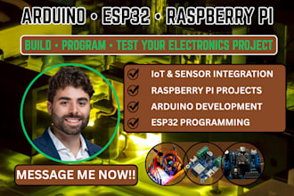 build arduino, esp32, raspberry pi and iot electronics projects