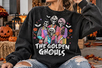 create custom halloween t shirt designs for pod and merch