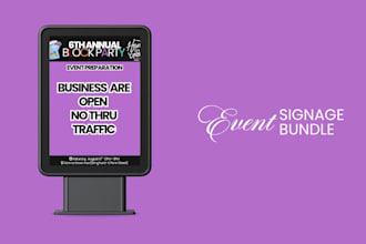 design professional event signage for your special event