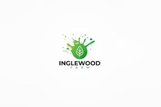 design organic vegetable farm central logo