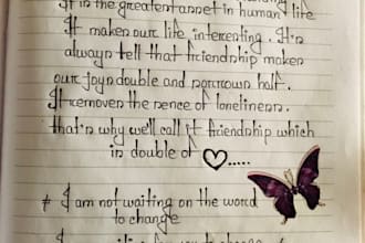 creat professional handwriting and natural voiceover recordings