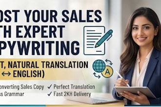 be your expert copywriter and translator