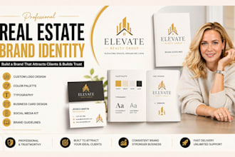 design real estate brand identity realtor branding kit property business