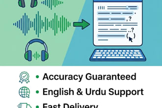 do high quality english and urdu audio transcription