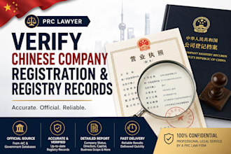 verify chinese company registration and registry records as a prc lawyer