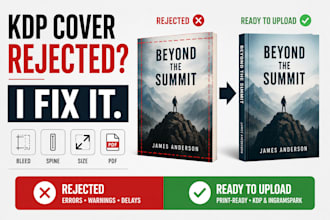 fix rejected KDP and ingram spark book covers and formatting