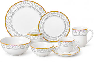 ceramic dinner set decal design elegant, plates and cups