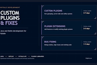 develop or fix your hytale plugin