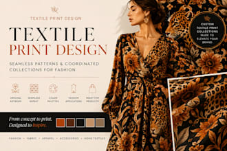 design textile prints and seamless patterns for fashion
