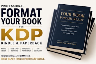 format your book interior for KDP, kindle, and paperback