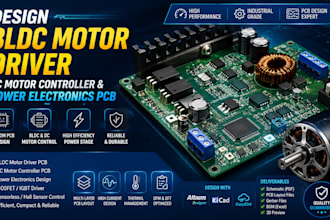 design bldc motor driver dc motor controller and power electronics pcb
