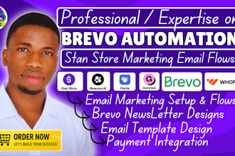 setup stan store email marketing, brevo automation, payhip