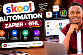 setup skool automation, skool zapier and skool gohighlevel integration