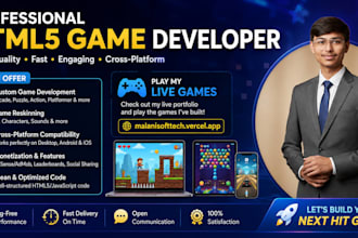 develop custom HTML5 web games for browser and mobile