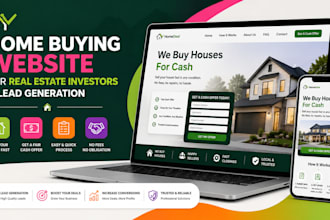 create home buying website for real estate investor or lead generation website