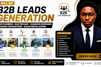 do b2b leads generation plumbers electricians cleaners insurance agencies