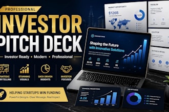 design investor pitch deck , startup pitch deck and business presentation,