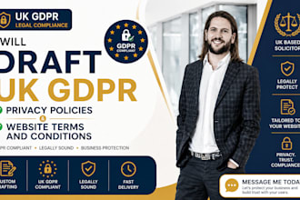 draft UK gdpr privacy policies and website terms and conditions