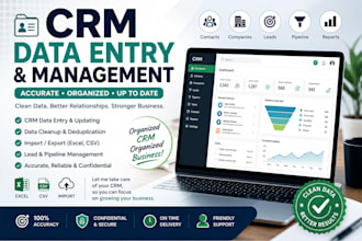 do professional CRM data entry, cleanup and management