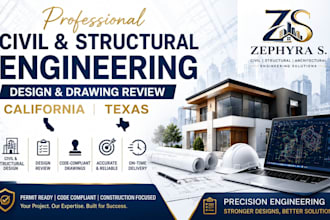 do california and texas civil and structural engineering review for permit