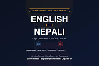translate and proofread nepali to english documents and articles