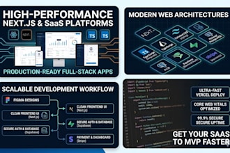 build custom full stack next js web applications and saas
