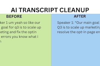 clean up, edit, and format your messy ai transcripts