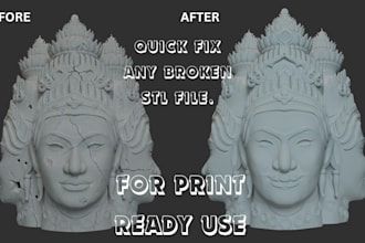 fix and optimize stl, obj, 3mf file for quick 3d printing