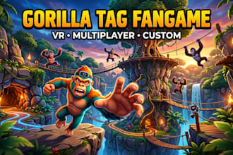 create a custom gorilla tag fangame with multiplayer VR gameplay
