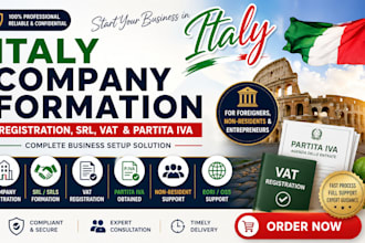 handle italy company formation registration srl vat and partita iva italy