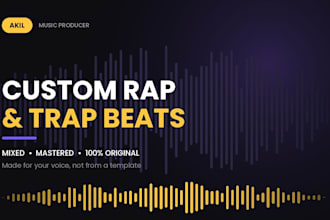 make a professional rap trap or rnb beat for you