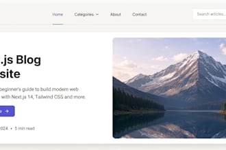 build a modern responsive blog website using nextjs