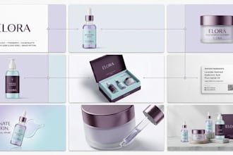 design luxury ai skincare branding logo full packaging