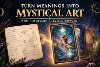 turn your tarot card meanings into professional mystical artwork