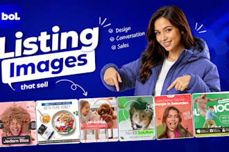 design professional bol product listing images, infographics